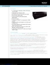 Sony STR-DA4600ES - 7.1 Channel Es Receiver Features
