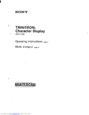 Sony CPD-1302AW2 Operating Instructions Manual