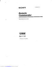 Sony RM-Y130 User Manual