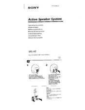 Sony SRS-A5 Operating Manual (English,Español) Operating Instructions Manual