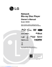 LG BD300 -  Blu-Ray Disc Player Owner's Manual