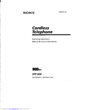 Sony SPP-900 Operating Instructions Manual