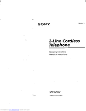 Sony M932 - SPP Cordless Phone User Manual