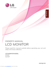 LG E1910PM-BN Owner's Manual