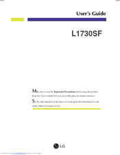 LG L1730SF-BV User Manual