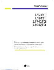 LG Flatron L1942T User Manual