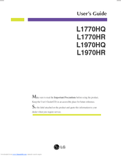 LG Flatron L1970HR User Manual