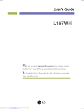 LG L197WHS User Manual