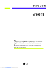 LG W1954S-PF User Manual