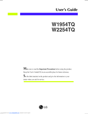 LG Flatron W2254TQ User Manual