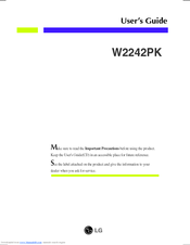 LG W2242PK-SS User Manual