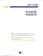 LG Flatron W2252TE User Manual