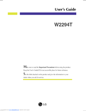 LG W2294T User Manual