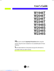 LG W2046S User Manual