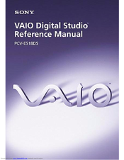 Sony PCV-E518DS - Vaio Digital Studio Desktop Computer Reference Manual