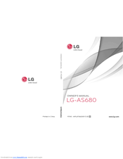 LG Optimus 2 AS680 Owner's Manual