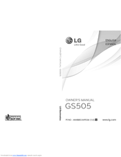 LG Sentio GS505 Owner's Manual