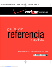 LG LGVX7000 Quick Reference Manual