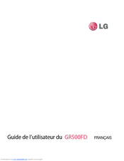 LG GR500FD Manual De L'utilisateur