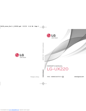 LG LGUX220 Owner's Manual