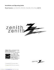 LG Zenith Z32LCD4 Installation And Operating Manual