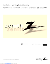 LG Zenith H25F39DT Installation / Operating Manual | Warranty