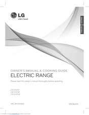 LG LRE3012SW Owner's Manual & Cooking Manual