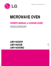 LG LMV1925SBQ Owner's Manual & Cooking Manual