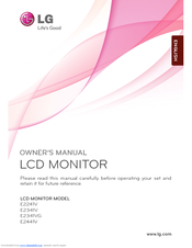 LG E2341VG-BN Owner's Manual