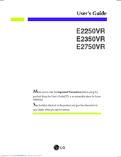 LG E2750VR-SN User Manual