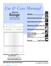 Frigidaire FEF316BS - Electic Coil Range Use & Care Manual
