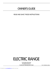 Frigidaire FEF316WGTC Owner's Manual
