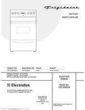Frigidaire FEF322BXA Factory Parts Catalog