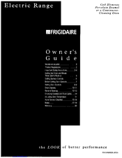 Frigidaire FEF322BAWL Owner's Manual