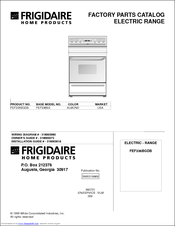 Frigidaire FEF336BGDB Factory Parts Catalog