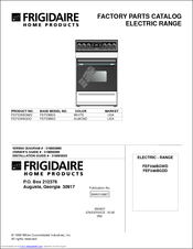 Frigidaire FEF336BGWD Factory Parts Catalog