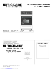 Frigidaire FEF336BGWB Factory Parts Catalog