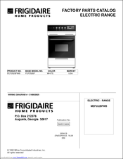 Frigidaire FEF352BFWB Factory Parts Catalog