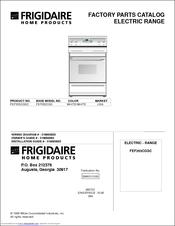 Frigidaire FEF353CGS Factory Parts Catalog