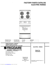 Frigidaire FEF354CG Factory Parts Catalog