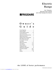 Frigidaire FEF354CGSA Owner's Manual