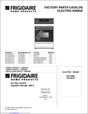 Frigidaire FEF355BFDD Factory Parts Catalog