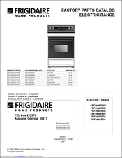Frigidaire FEF358BFDB Factory Parts Catalog