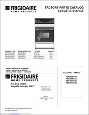 Frigidaire FEF365BGWC Factory Parts Catalog