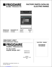Frigidaire FEF365BGDD Factory Parts Catalog