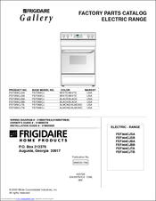 Frigidaire Gallery FEF368CJTA Factory Parts Catalog