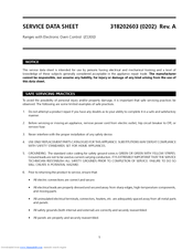 Frigidaire FEF455BBE Service Data Sheet