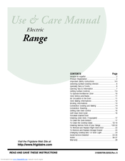 Frigidaire FEF455BBE Use & Care Manual