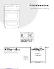 Frigidaire FEFB7ABDCB Factory Parts Catalog