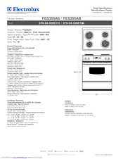 Frigidaire FES355A Specifications